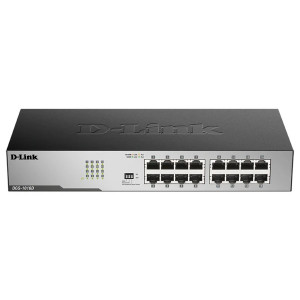 D-Link DGS-1016D 16-Port Ethernet Switch, 16 Gigabit ethernet ports, 32Gbps switching capacity
